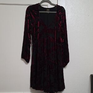 Floral Velvet Burnout Dress